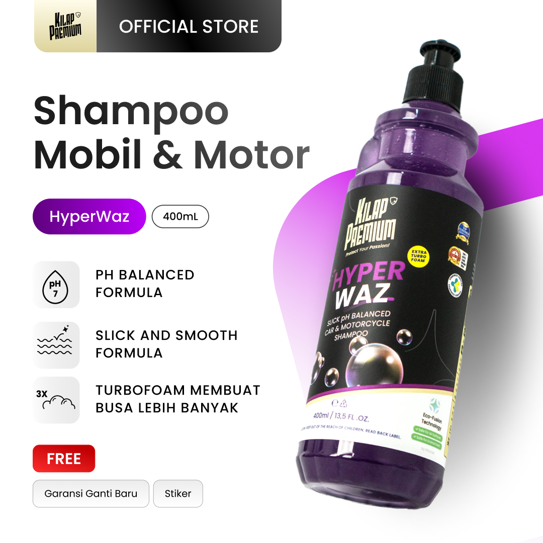 Hyperwaz - Shampoo Cuci Motor Dan Mobil pH Balance