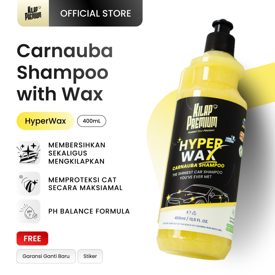 Hyperwax Carnauba Shampoo - Shampoo Wax Pengkilap Body Mobil Dan Motor