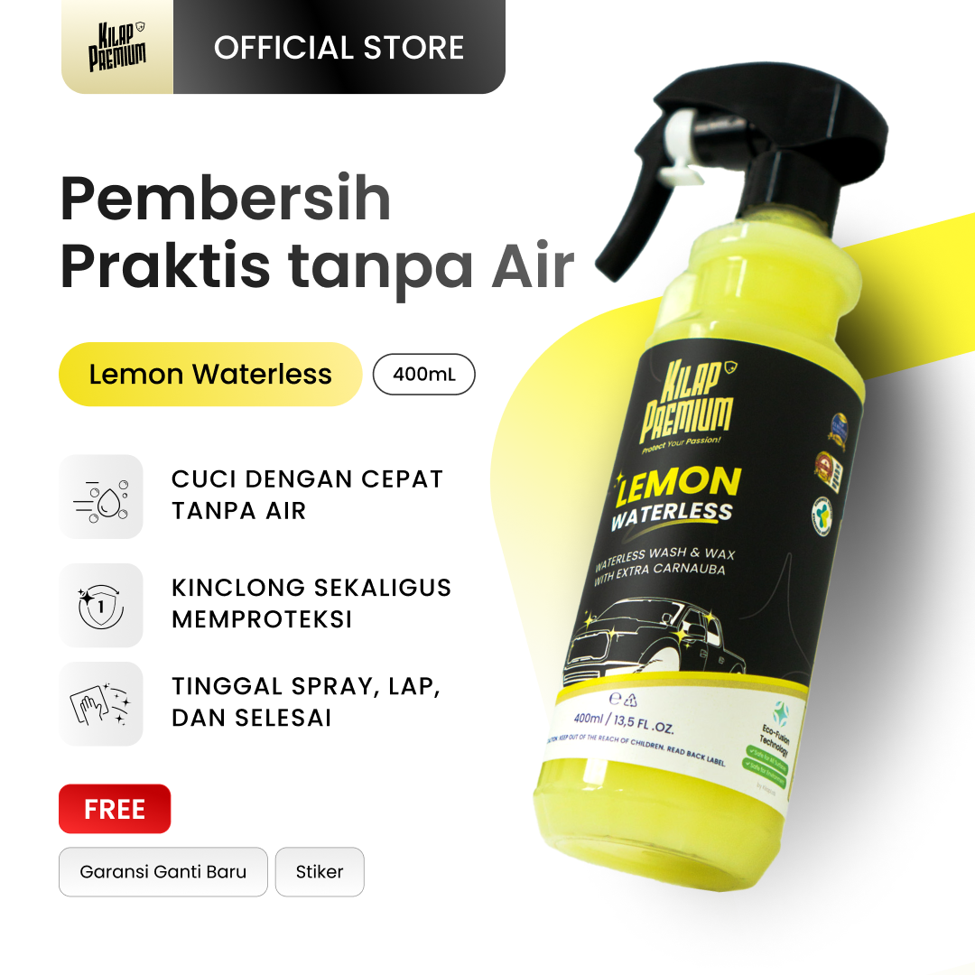 Lemon Waterless - Pencuci Motor Dan Mobil Tanpa Bilas