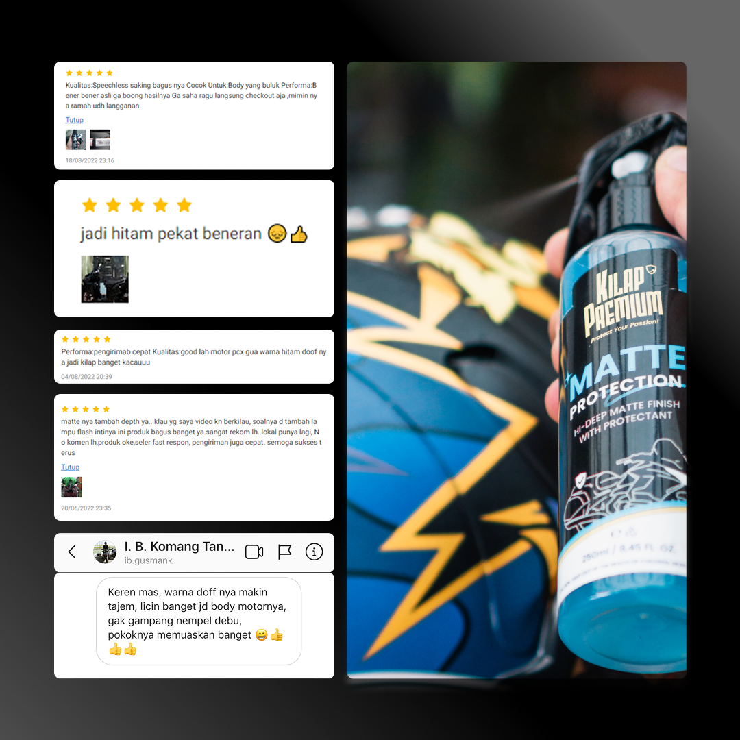 Matte Protection - Pengkilap Body Motor Cat Doff