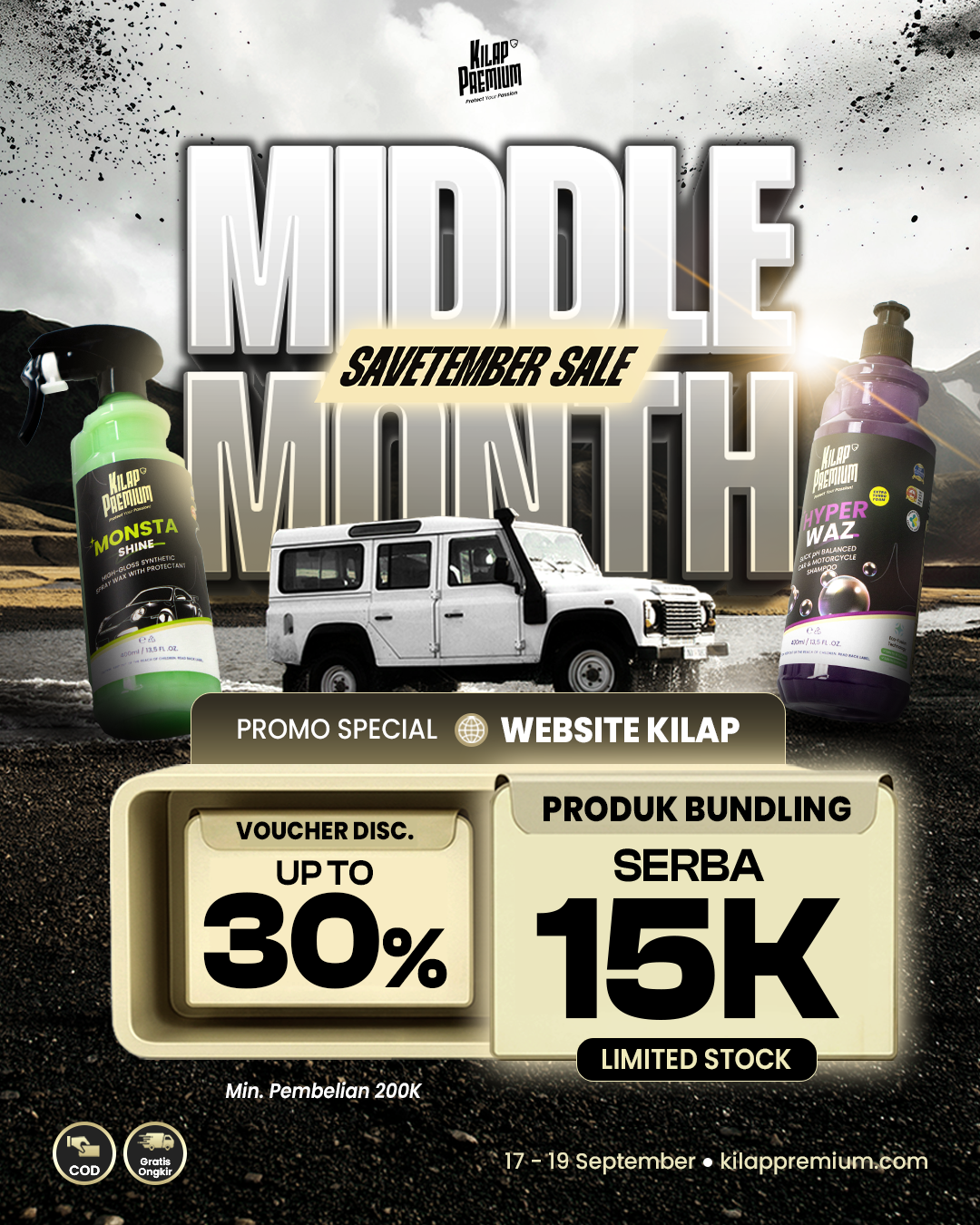 MIDDLEMONTH SAVETEMBER SALE!