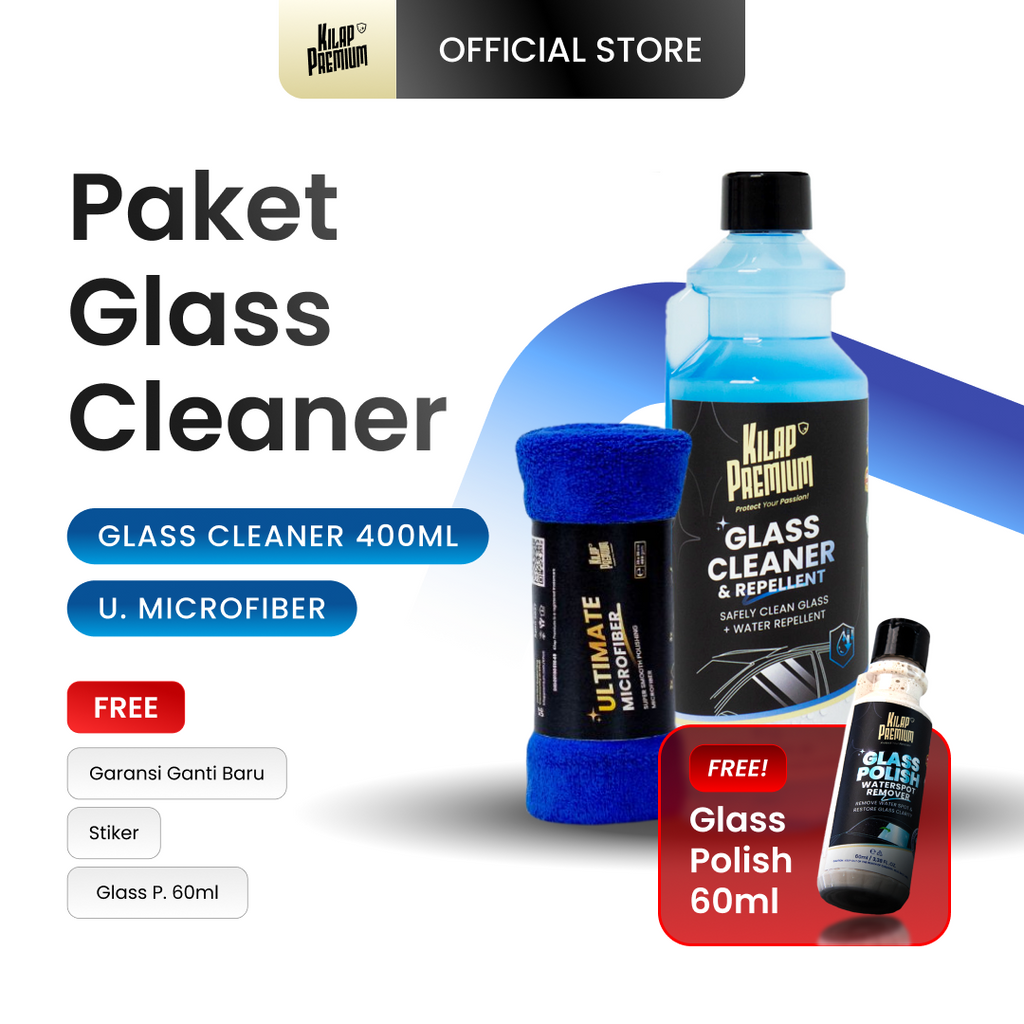Glass Cleaner & Repellent - Pembersih Kaca Mobil Dan Efek Daun Talas