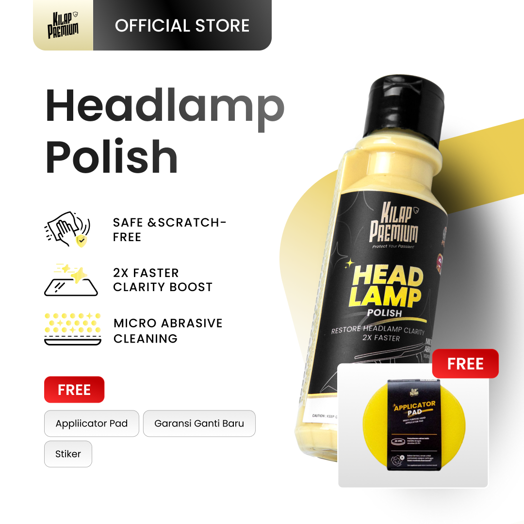 Headlamp Restoration & Protection Kit - Paket Pembersih Mika Lampu Mobil Kusam & Menguning