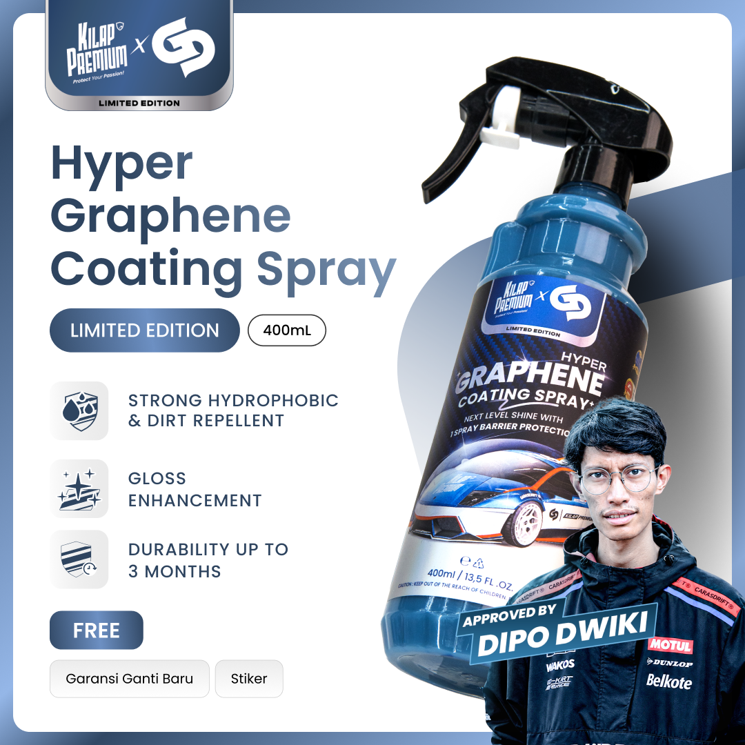 [LIMITED EDITION] Kilap Premium X Garasi Drift - Hyper Graphene Coating Spray Pengkilap Body Mobil