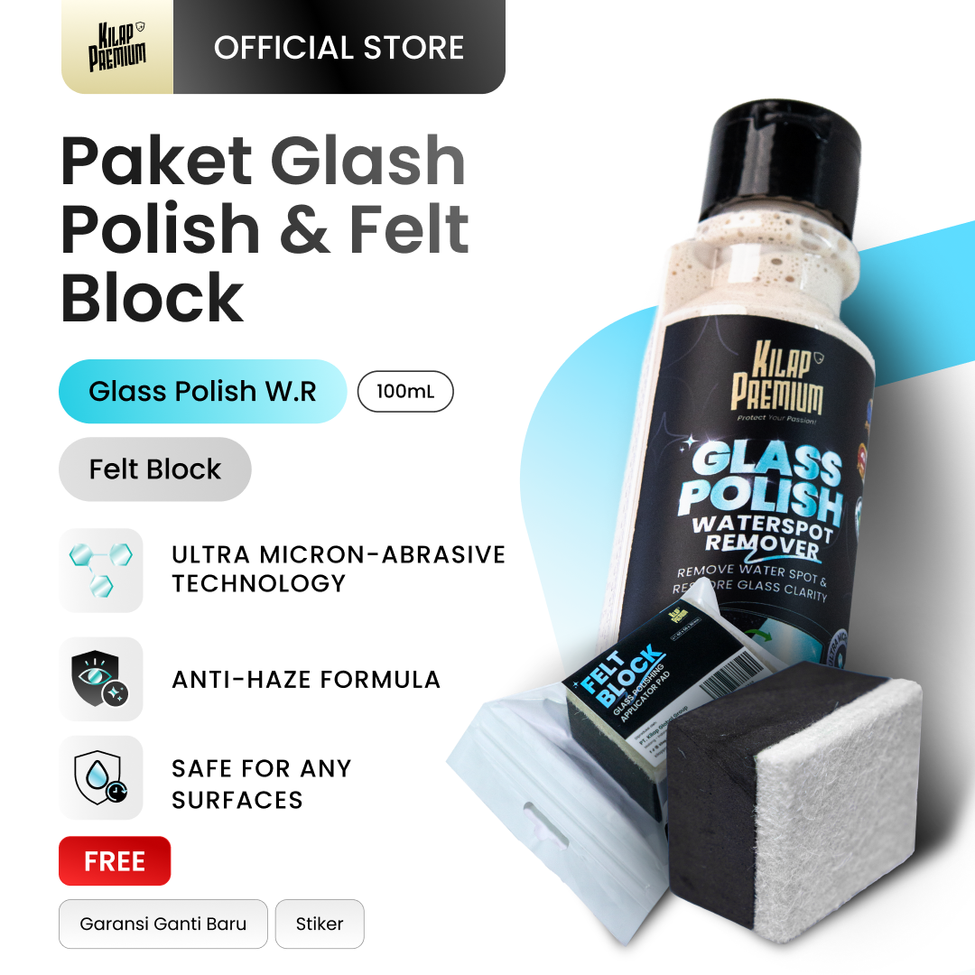 Glass Polish by Kilap Premium - Pembersih Jamur Kaca dan Anti Embun