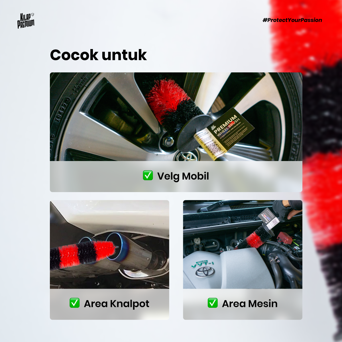 Wheel Brush - Sikat Pembersih Velg Mobil Dan Motor Tanpa Baret