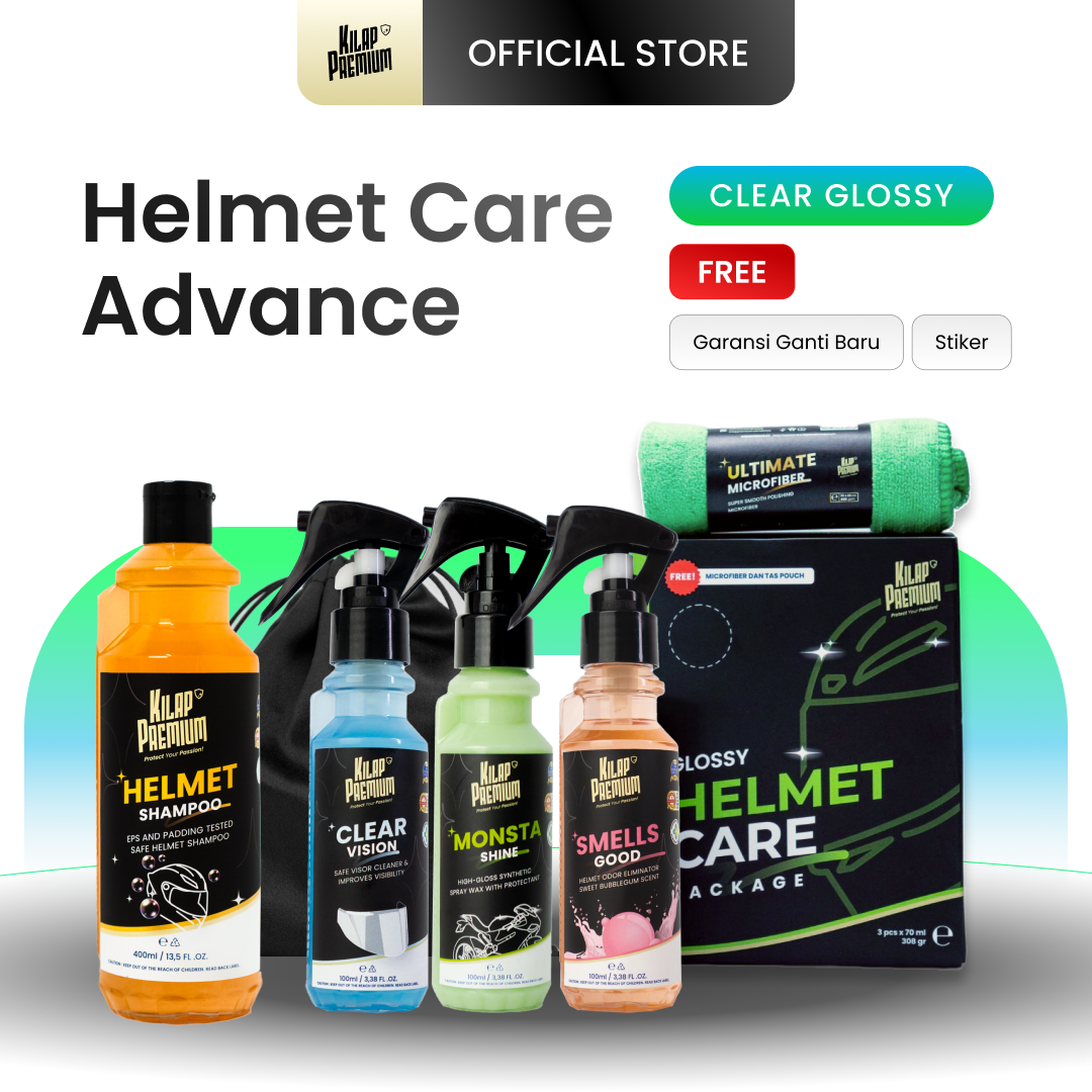 Helmet Care Package Advance - Paket Perawatan Helm + Shampoo Cuci Helm