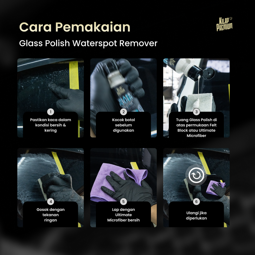 Glass Polish by Kilap Premium - Pembersih Jamur Kaca dan Anti Embun
