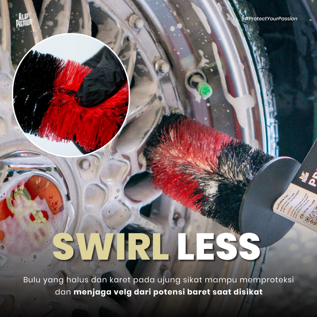 Wheel Brush - Sikat Pembersih Velg Mobil Dan Motor Tanpa Baret