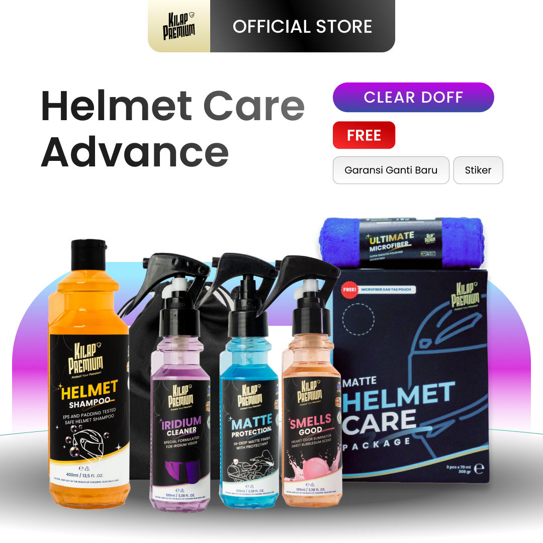 Helmet Care Package Advance - Paket Perawatan Helm + Shampoo Cuci Helm