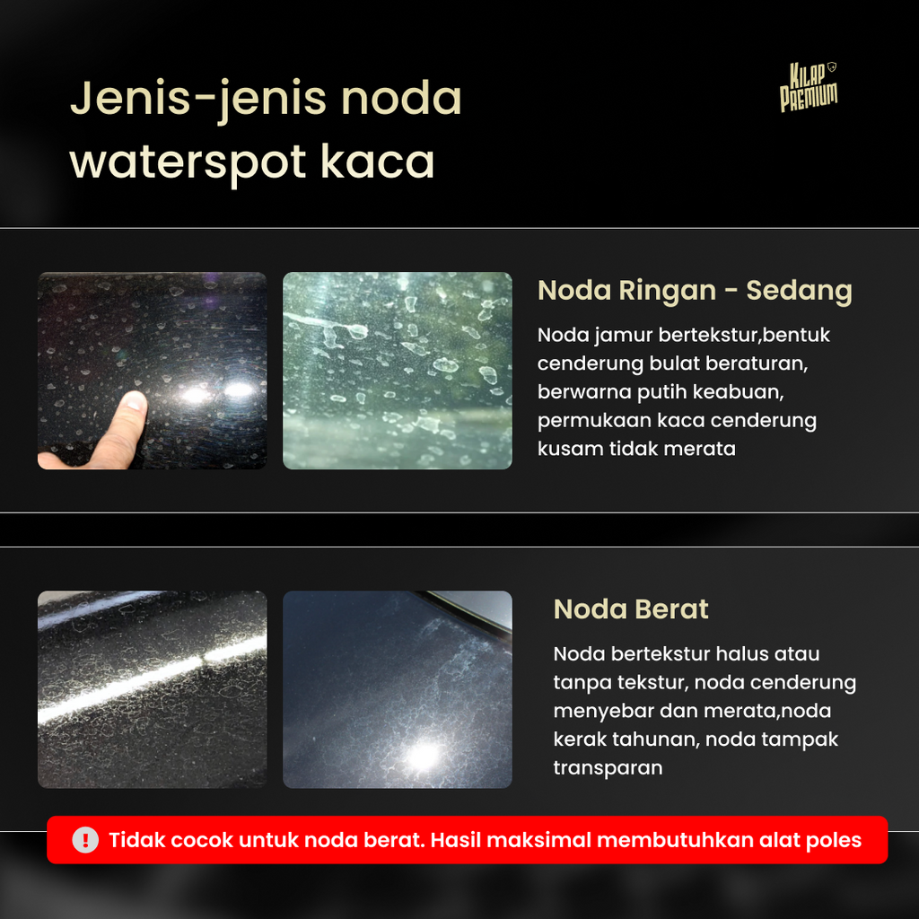 Glass Polish by Kilap Premium - Pembersih Jamur Kaca dan Anti Embun