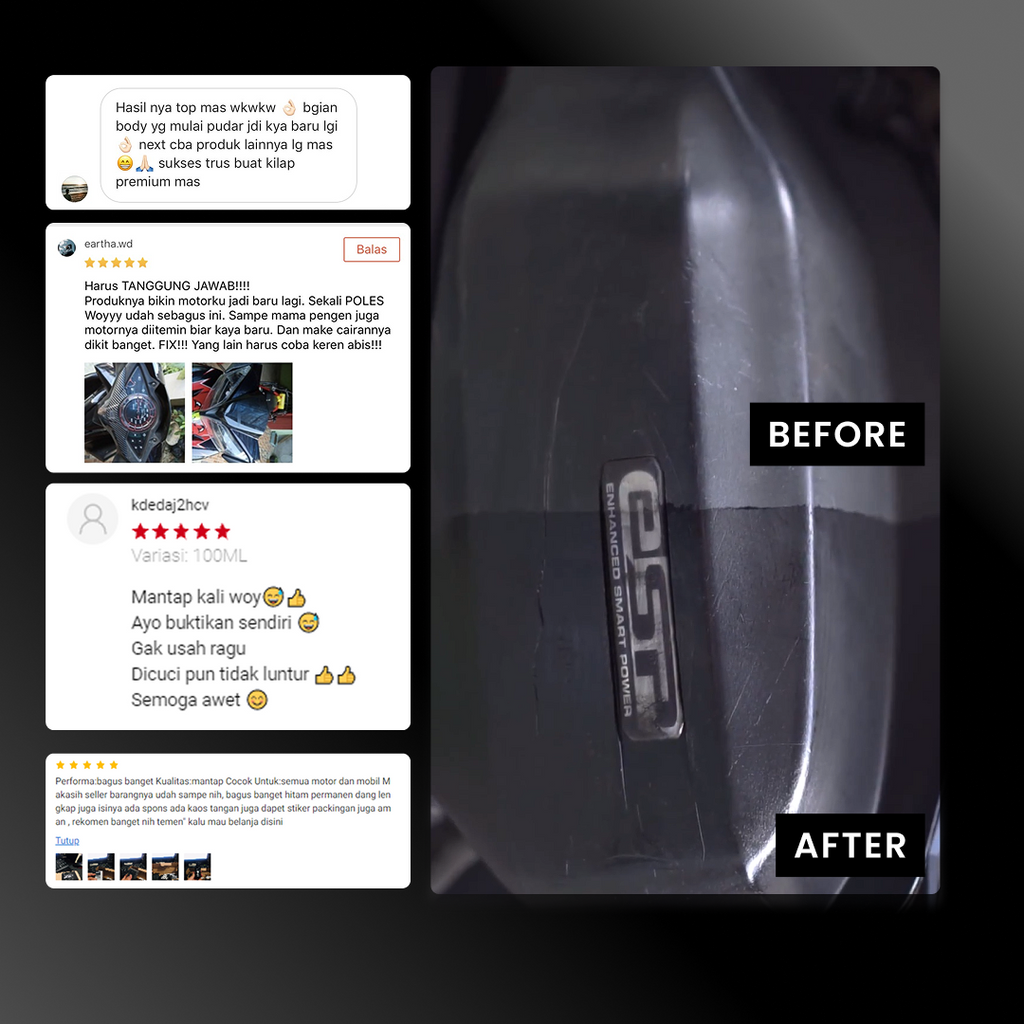 Black Again - Penghitam Body Kasar Motor Dan Mobil