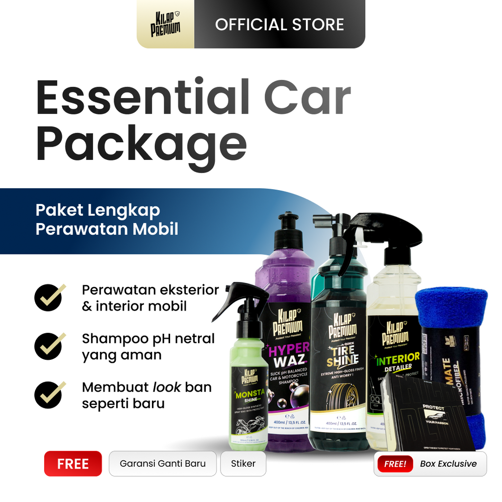 Essential Package - Paket Pembersih Dan Pengkilap Mobil