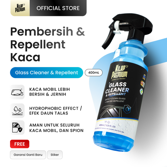 Glass Cleaner & Repellent - Pembersih Kaca Mobil Dan Efek Daun Talas