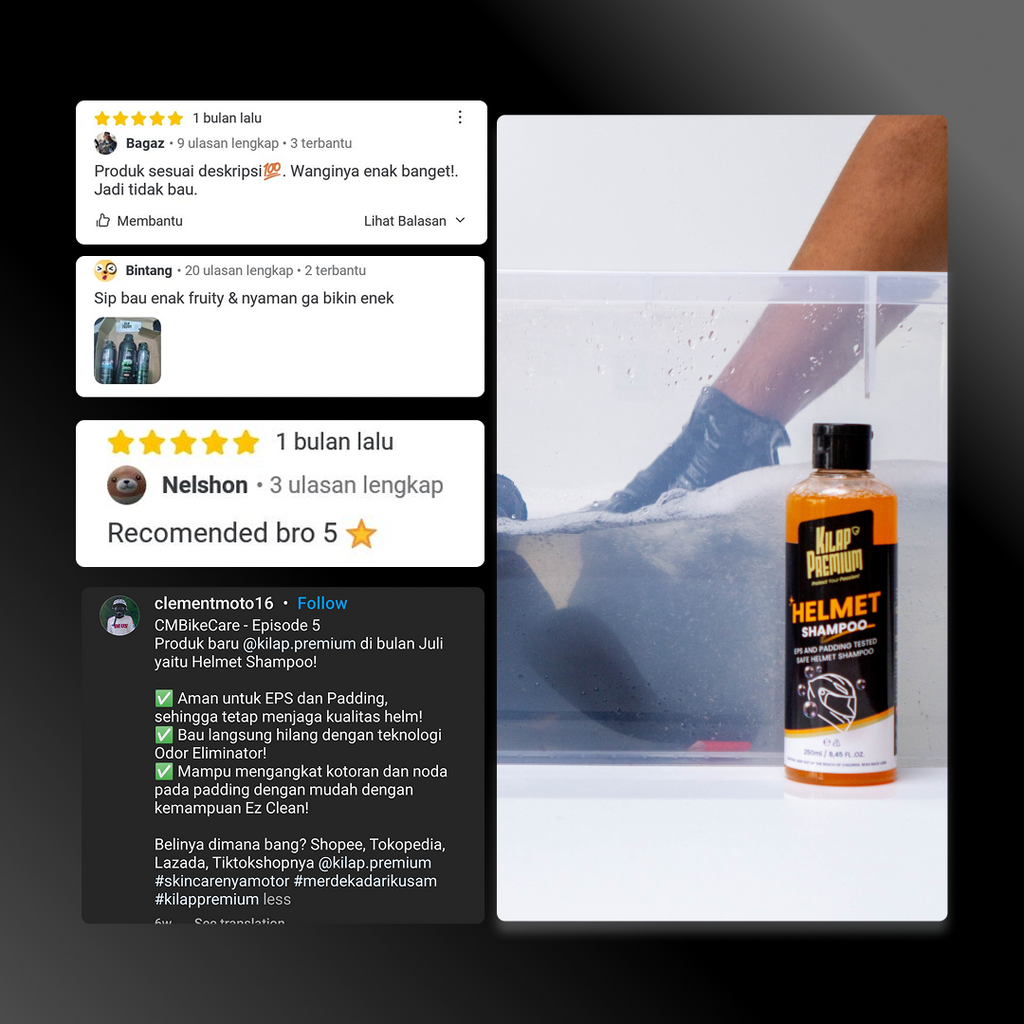 Helmet Shampoo - Sabun Pencuci Helm