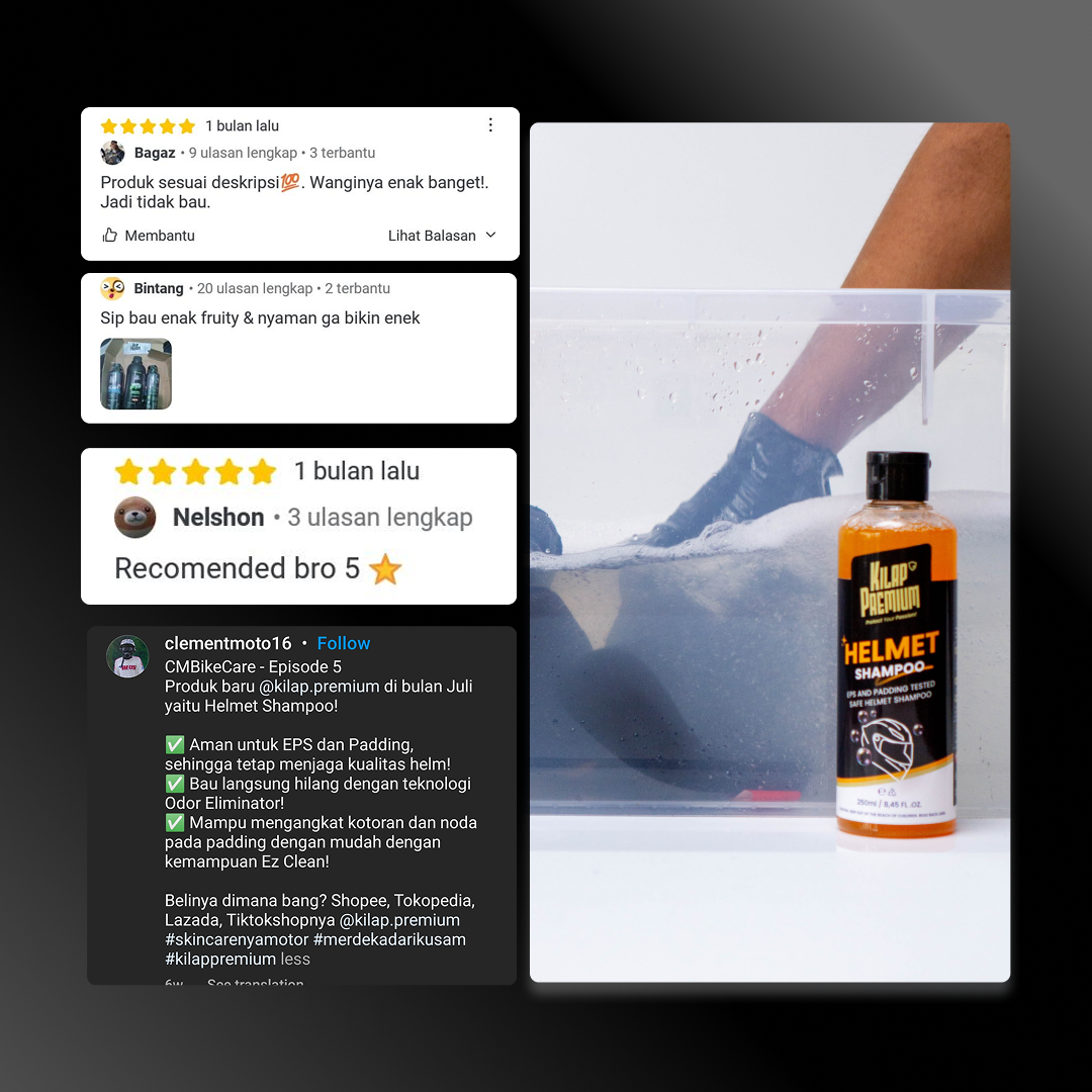 Helmet Shampoo - Sabun Pencuci Helm