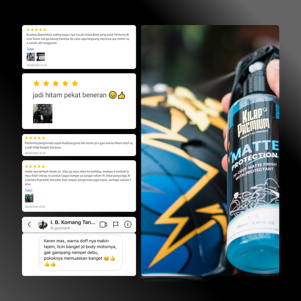 Matte Protection - Pengkilap Body Motor Cat Doff