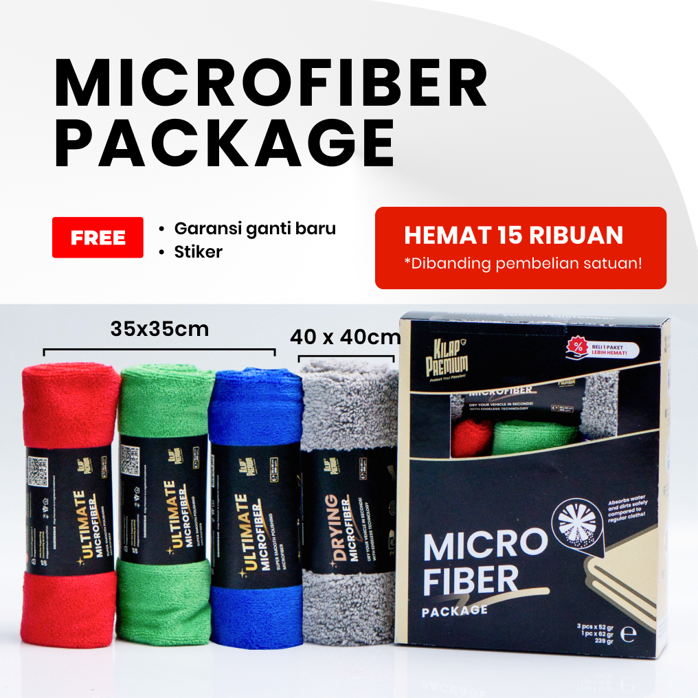 Microfiber Package - Paket Microfiber Pengering Dan Microfiber Poles