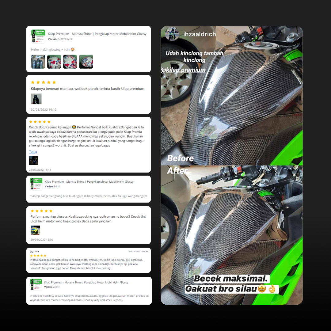 Monsta Shine - Pengkilap Body Motor Dan Mobil Glossy