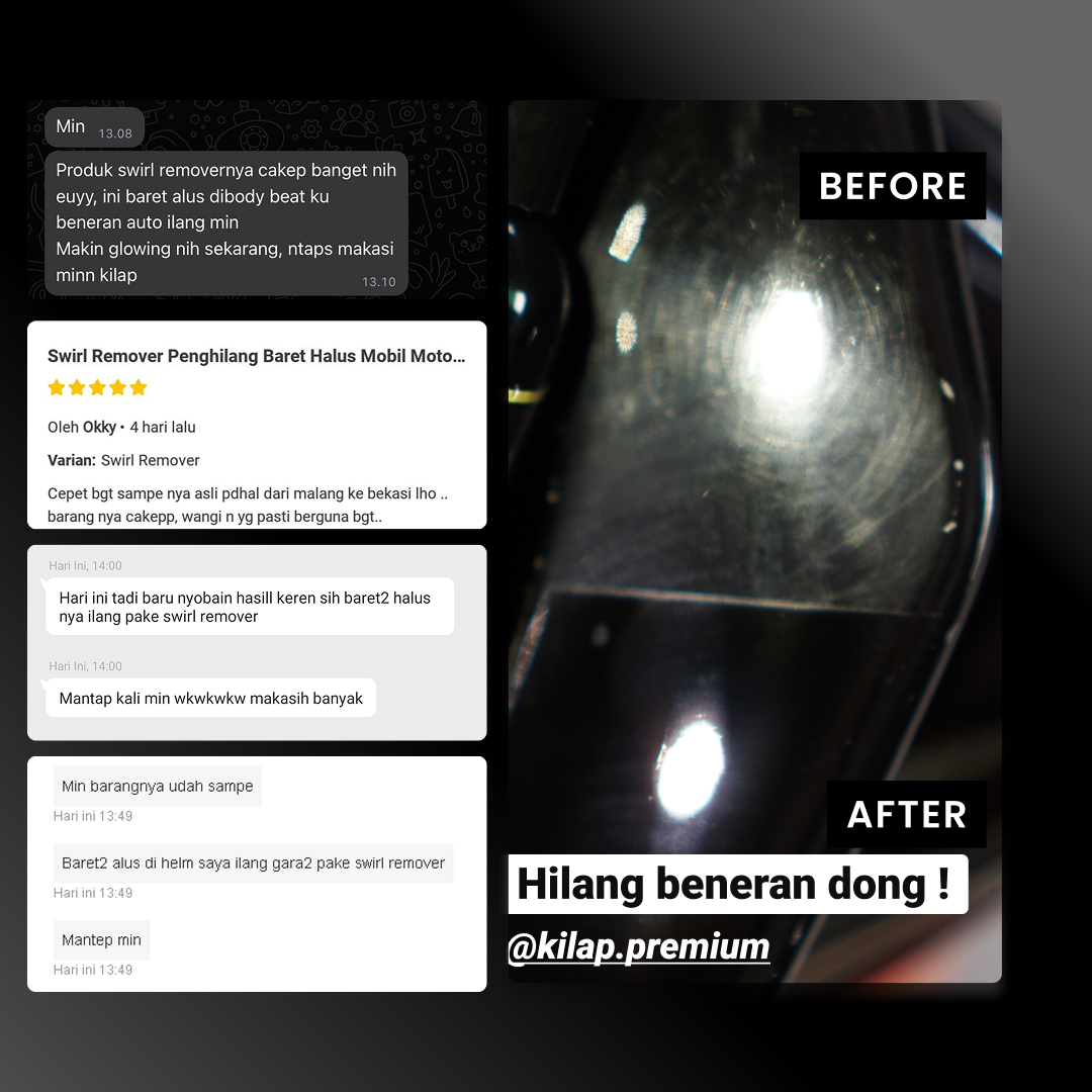 Swirl Remover - Penghilang Baret Halus Motor Dan Mobil