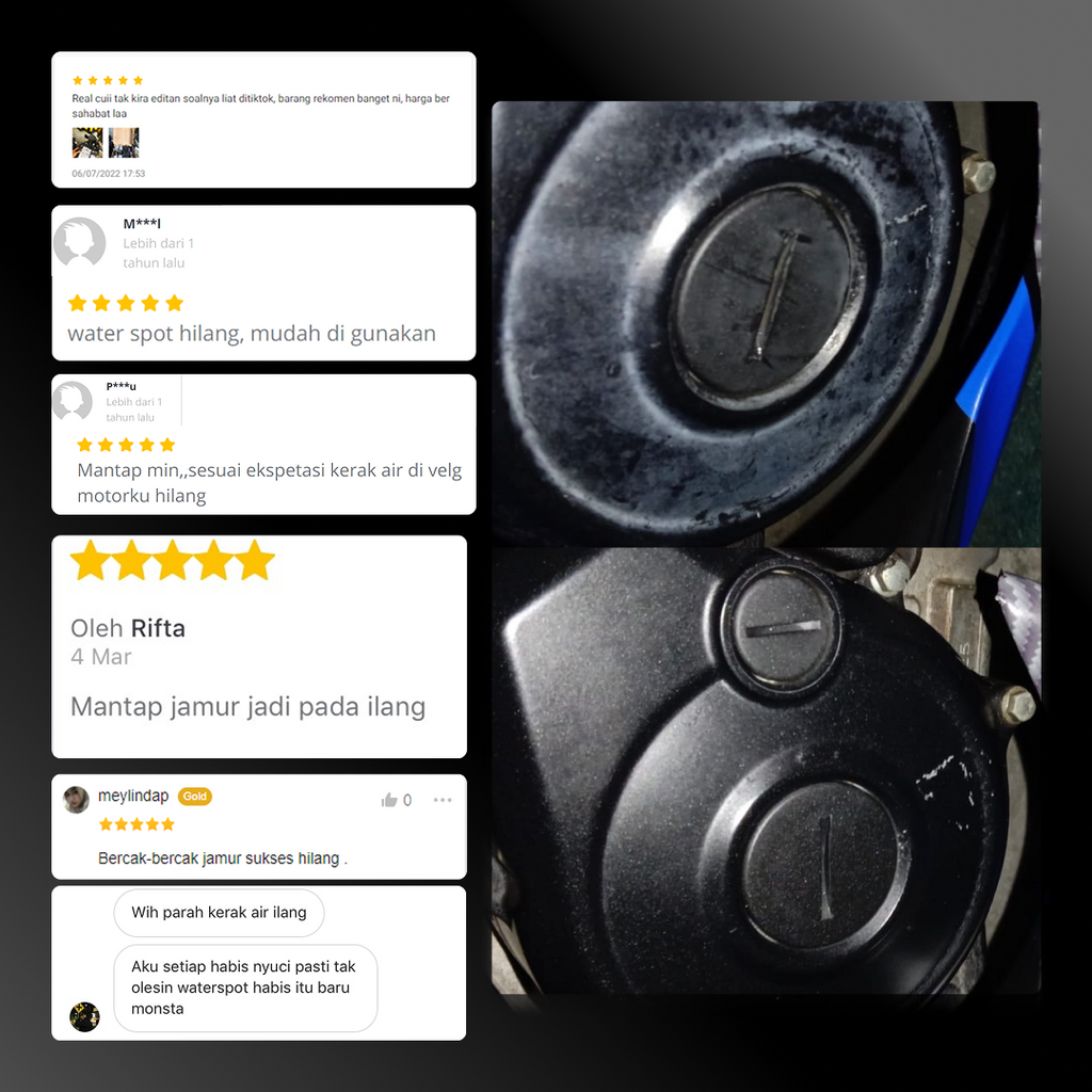 Waterspot Remover - Penghilang Jamur Di Body Motor Dan Mobil