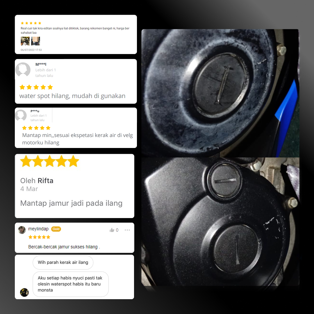 Waterspot Remover - Penghilang Jamur Di Body Motor Dan Mobil